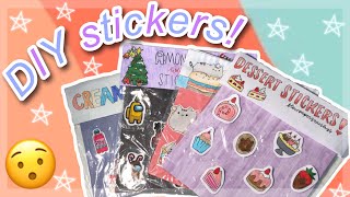 EASY DIY STICKERS NO WAX PAPER NEEDED [upl. by Olivie]