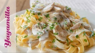 🇮🇹 Tagliatelle Funghi e Panna 🇬🇧 Creamy Mushroom Pasta [upl. by Yousuf]