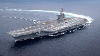 Extreme HighSpeed Maneuvers by US Navy Aircraft Carriers amp USS Milwaukee Ship [upl. by Ained]