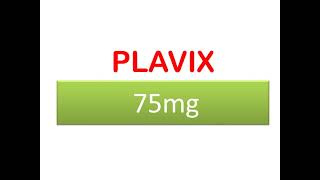 Plavix 75mg  Clopidogrel [upl. by Lemyt583]