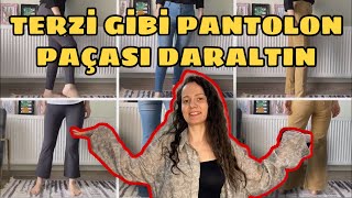 TERZİ GİBİ YAPINPantolon Paçası DaraltmaMAKE IT LIKE A TAILORTrousers TighteningDIYKendin Yap [upl. by Ajtak]