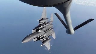 KC135 Stratotanker in Action  Aircraft Air Refueling [upl. by Arlen]